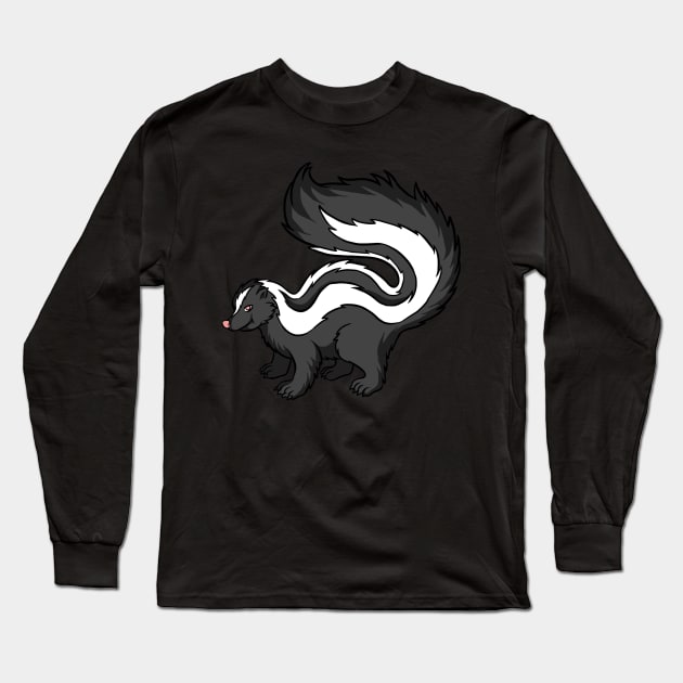 Skunk Long Sleeve T-Shirt by fromherotozero